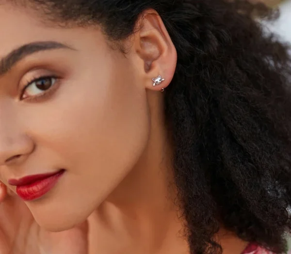 Minimalist Cute Cat Tail Stud Earrings – S925 Sterling Silver - Image 2