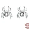 Vintage Eight-Legged Spider Stud Earrings – S925 Sterling Silver