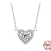 Heart Moissanite Pendant Necklace, 0.5CT D Color Brilliant Round Cut Lab Created Diamond with Certificate – S925 Sterling Silver