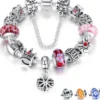 Charm Bracelet With Queen Crown Bead Charms - Fashion Jewelry