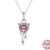 Sparkling Heart Melting Love Pendant Necklace – S925 Sterling Silver